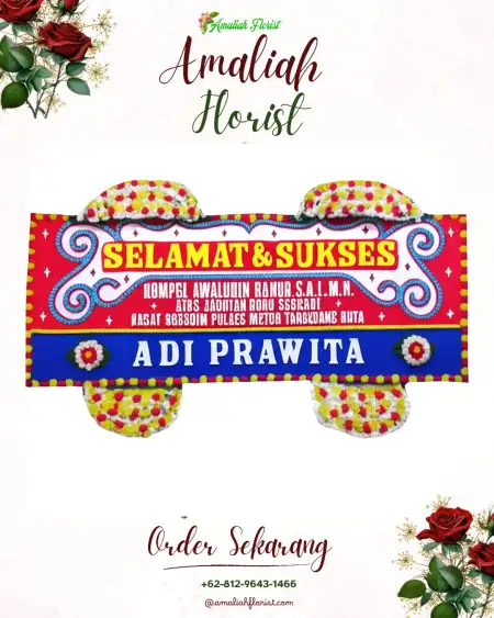 Papan Bunga Ucapan Selamat Logowok